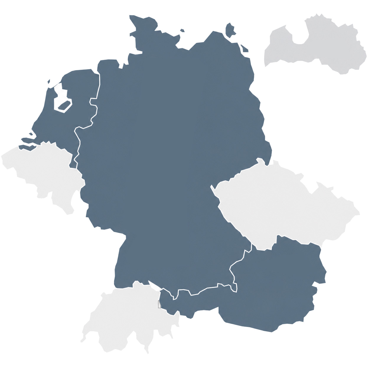 Map showing Veluto pilot cities in Europe